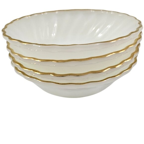 Anchor Hocking Fire King Milk Glass Custard Dessert Appetizer Bowls – Set of 4 - Picture 8 of 16